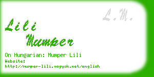 lili mumper business card